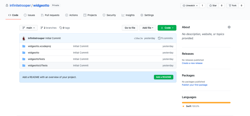 The starting of Widgeotto Github Repository.